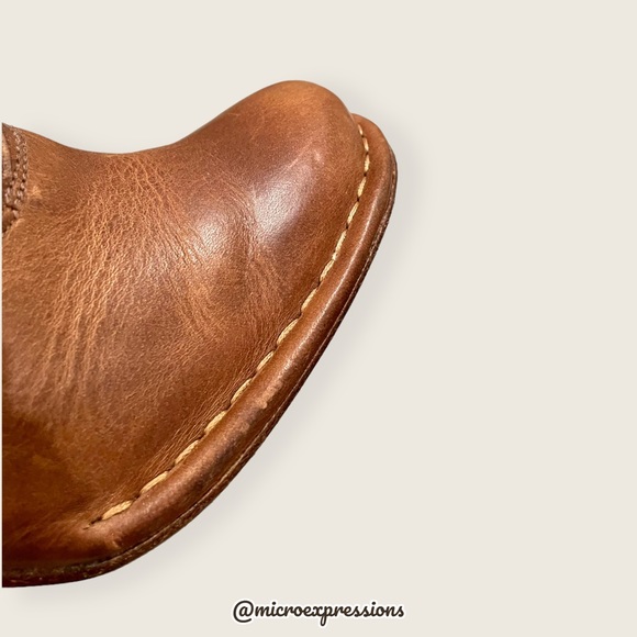 Vintage Frye Villager Brown Leather Knee High Tall Heeled Zip Up Lace Up Boots - Picture 12 of 15